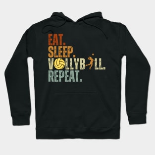 Eat Sleep Volleyball Repeat Funny Volleyball Players Boys Hoodie